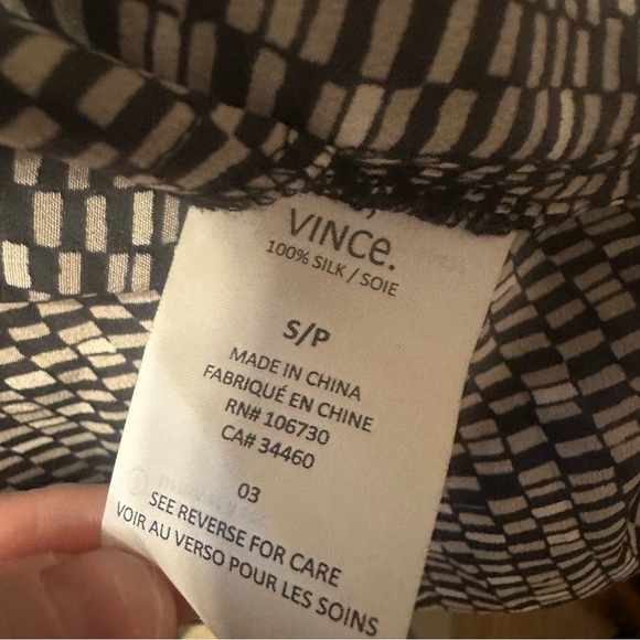 Vince Tunic Monochrome Long Sleeve Dress Size Small - Picture 11 of 11